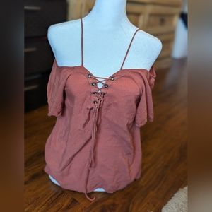 Hayden- peach top, size small